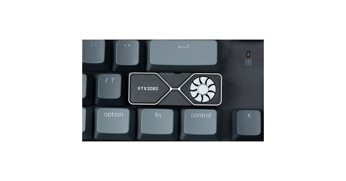 Keychron Graphics Card RTX3080 Aluminum Alloy Artisan Keycap, Tastenkappe(schwarz/silber)
