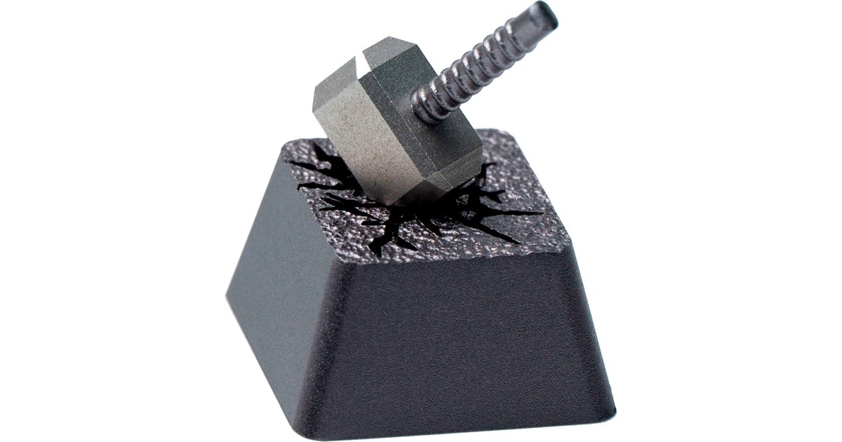 Keychron Hammer Aluminum Alloy Artisan Keycap, Tastenkappe(schwarz/silber)