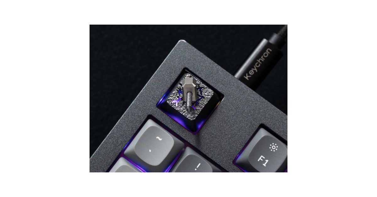 Keychron Hammer Aluminum Alloy Artisan Keycap, Tastenkappe(schwarz/silber)