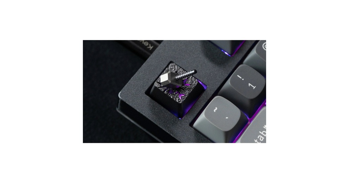 Keychron Hammer Aluminum Alloy Artisan Keycap, Tastenkappe(schwarz/silber)