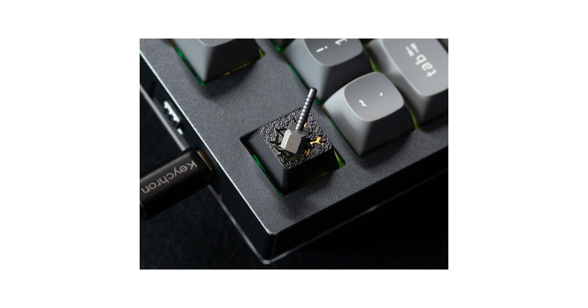 Keychron Hammer Aluminum Alloy Artisan Keycap, Tastenkappe(schwarz/silber)