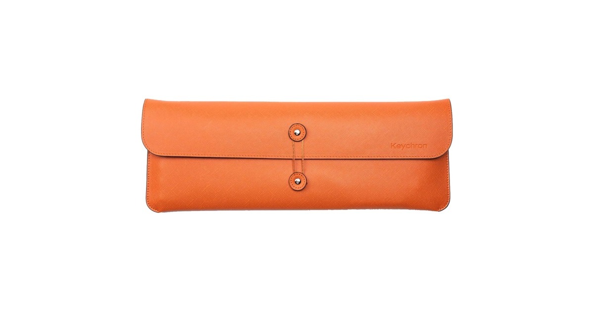 Keychron K1/K13 TKL Leather Travel Pouch, Tasche(orange, aus Leder)
