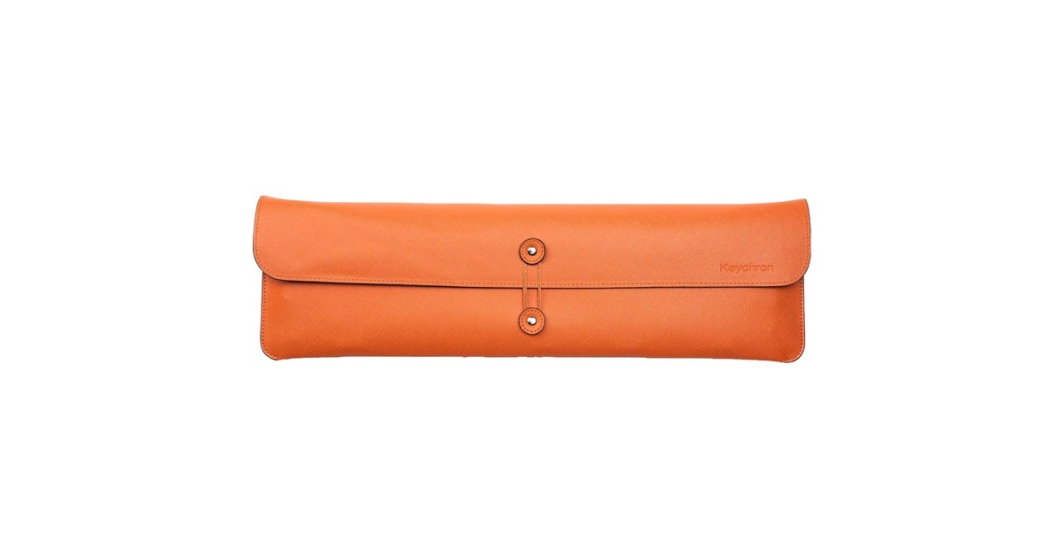 Keychron K5 Travel Pouch, Tasche(orange, aus Leder)