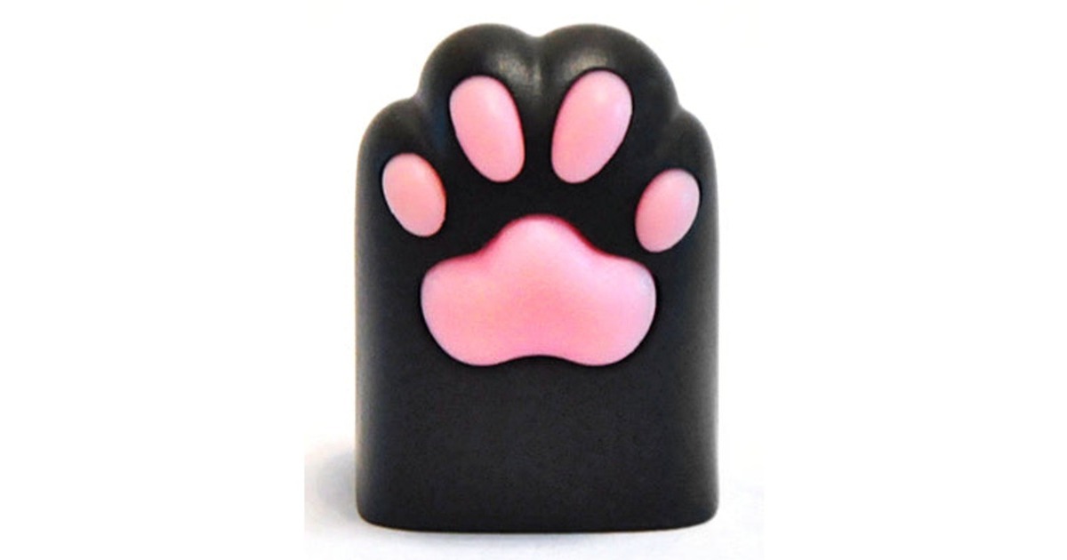 Keychron Kitty Paw Aluminum Alloy Artisan Keycap, Tastenkappe(schwarz/rosa)