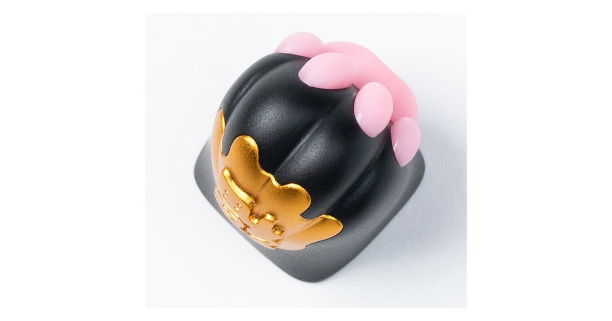 Keychron Kitty Paw Aluminum Alloy Artisan Keycap, Tastenkappe(schwarz/rosa)