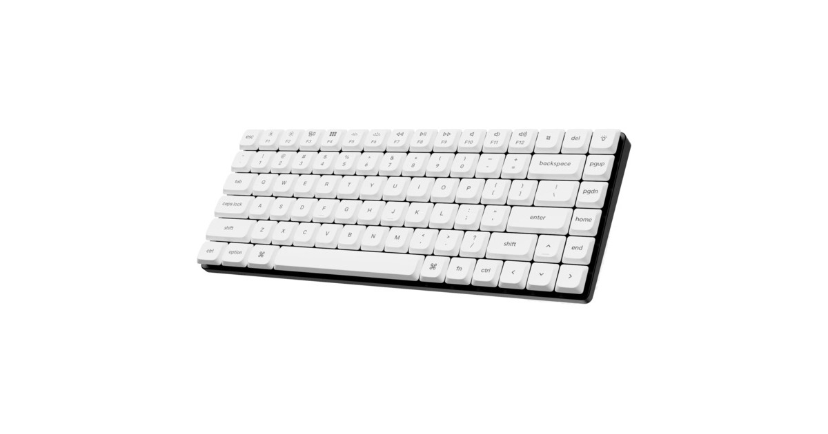 Keychron Low Profile Double Shot PBT Keycap-Set, Tastenkappe(weiß, 118 Stück, ANSI Layout)