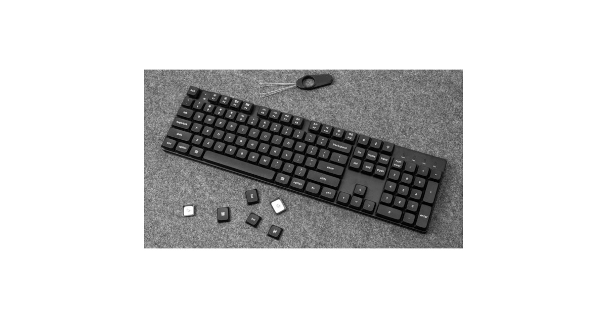 Keychron Low Profile Double Shot PBT Keycap-Set, Tastenkappe(weiß, 118 Stück, ANSI Layout)