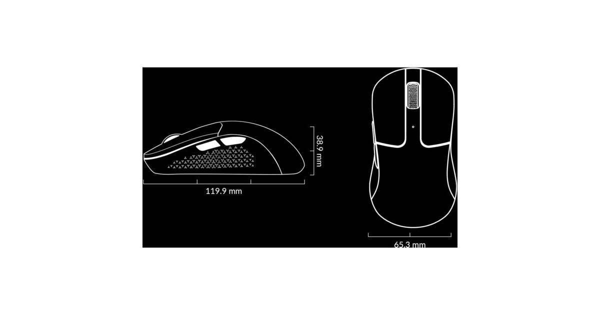 Keychron M3 Mini Wireless 4K-Version, Gaming-Maus(schwarz)