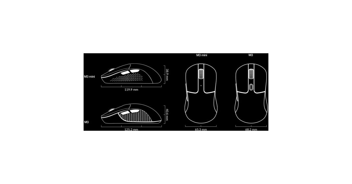 Keychron M3 Mini Wireless, Gaming-Maus(schwarz)