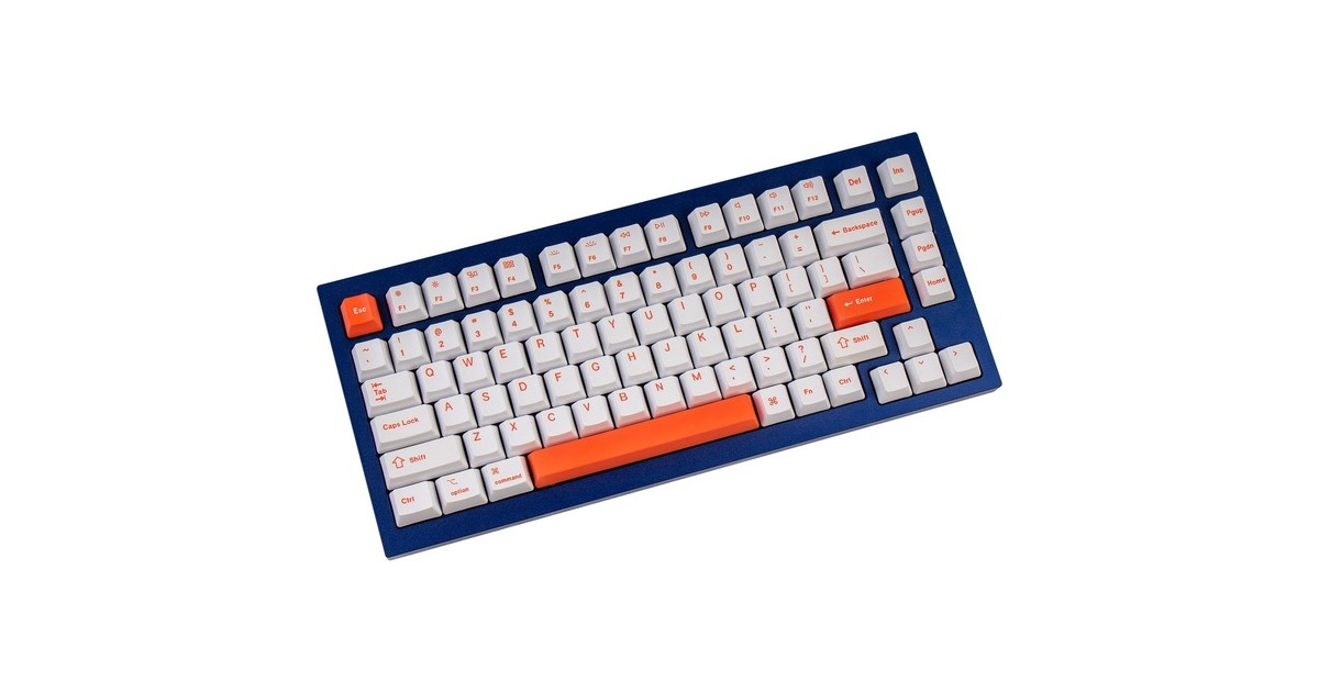 Keychron OEM Dye-Sub PBT Keycap-Set - Orange, Tastenkappe(weiß/orange, für Q1/Q2/K2, US-Layout (ANSI))