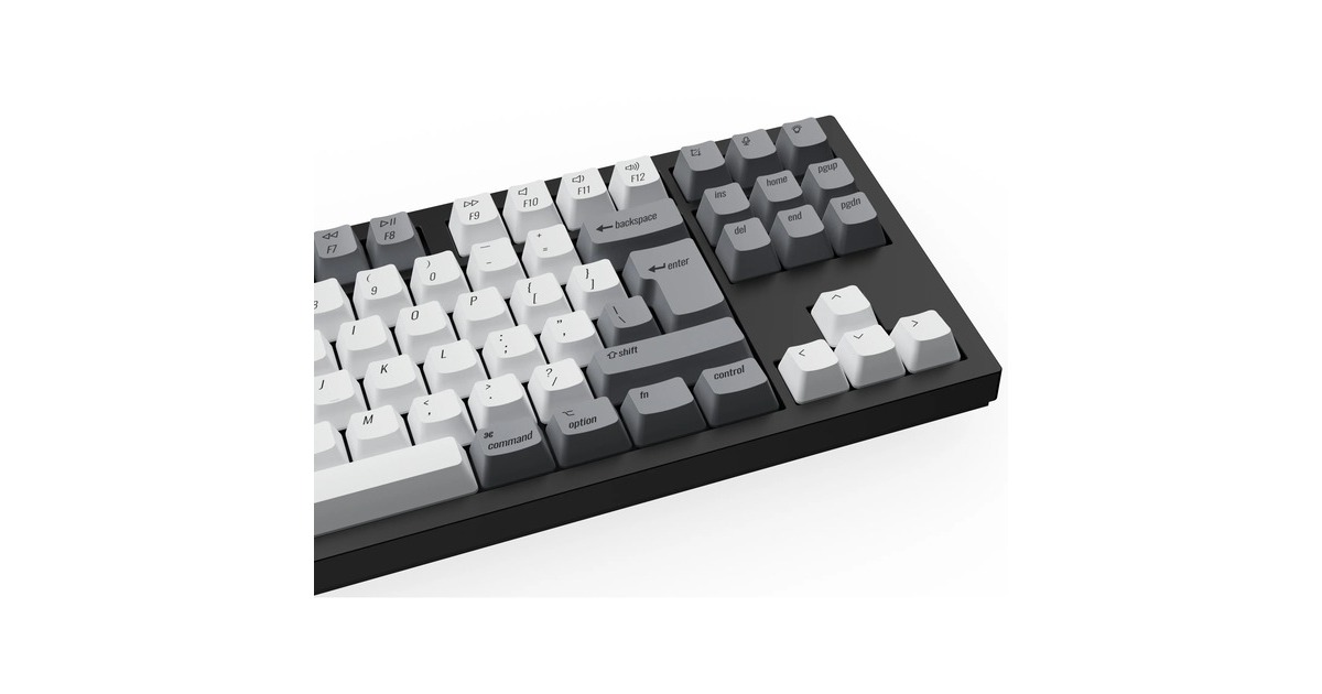 Keychron OEM Dye-Sub PBT Keycap-Set - Retro, Tastenkappe(weiß/grau, DE-Layout (ISO))