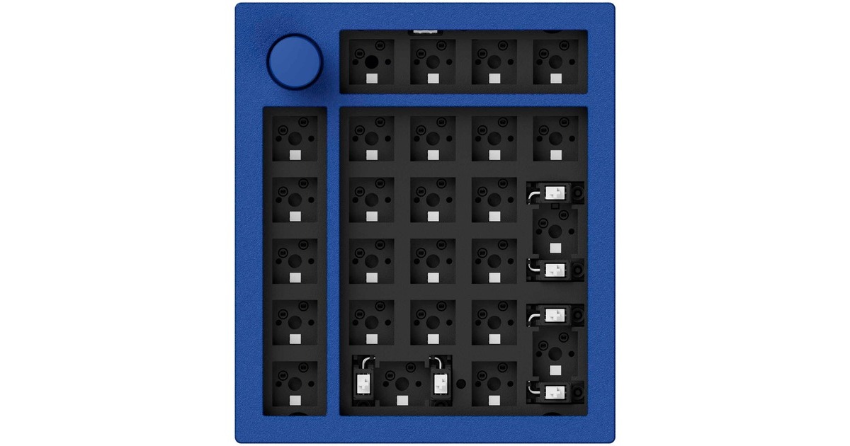 Keychron Q0+ Barebone, Ziffernblock(blau, Hot Swap, Aluminiumrahmen, RGB, Knob)