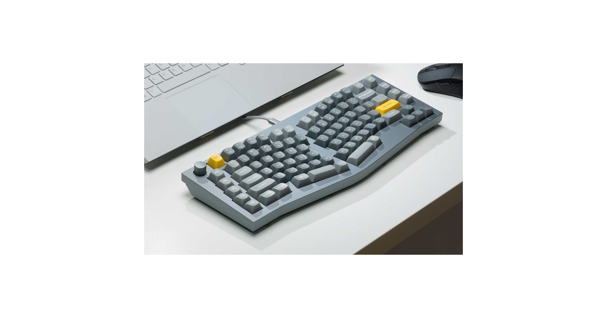 Keychron Q10 Barebone ISO Knob, Gaming-Tastatur(grau, Alice Layout, Hot-Swap, Aluminiumrahmen, RGB)