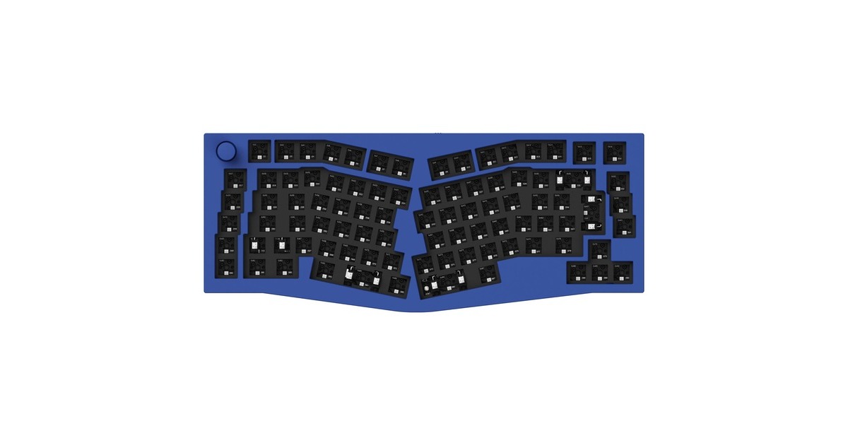 Keychron Q10 Barebone ISO Knob, Gaming-Tastatur(blau, Alice Layout, Hot-Swap, Aluminiumrahmen, RGB)