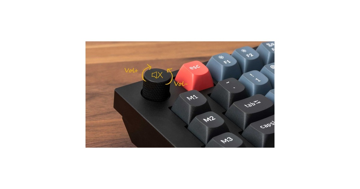 Keychron Q10 Barebone ISO Knob, Gaming-Tastatur(blau, Alice Layout, Hot-Swap, Aluminiumrahmen, RGB)