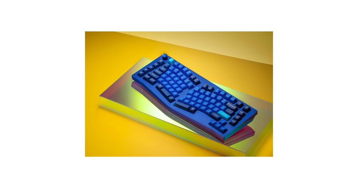 Keychron Q10 Barebone ISO Knob, Gaming-Tastatur(blau, Alice Layout, Hot-Swap, Aluminiumrahmen, RGB)