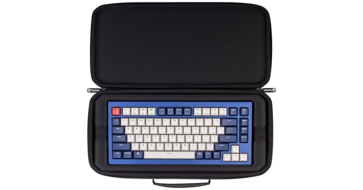 Keychron Q1/V1 (75%) Keyboard Carrying Case, Tasche(schwarz, für Keychron Q1/V1 (75%) mit Aluminiumrahmen)