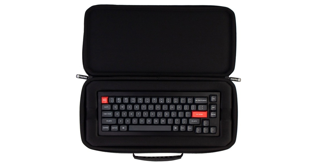 Keychron Q2 (65%) Keyboard Carrying Case, Tasche(schwarz, für Keychron Q2 (65%) mit Aluminiumrahmen)