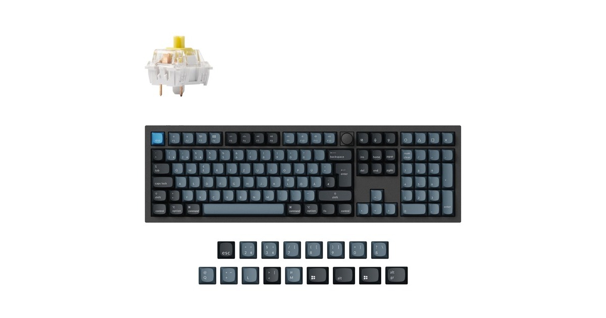 Keychron Q6 Pro, Gaming-Tastatur(schwarz/blaugrau, DE-Layout, Keychron K Pro Banana, Hot-Swap, Aluminiumrahmen, RGB) Keychron Q6 Pro, Gaming-Tastatur(schwarz/blaugrau, DE-Layout, Keychron K Pro Banana, Hot-Swap, Aluminiumrahmen, RGB)