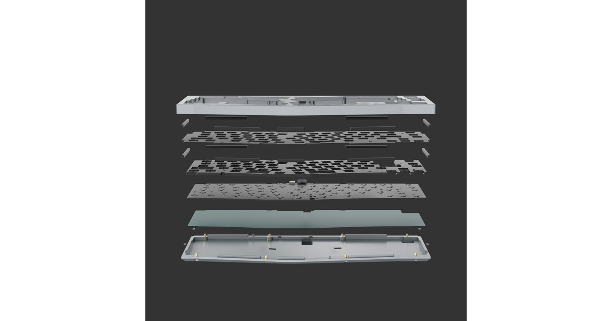 Keychron Q8 Barebone ISO Knob, Gaming-Tastatur(schwarz, Alice Layout, Hot-Swap, Aluminiumrahmen, RGB)