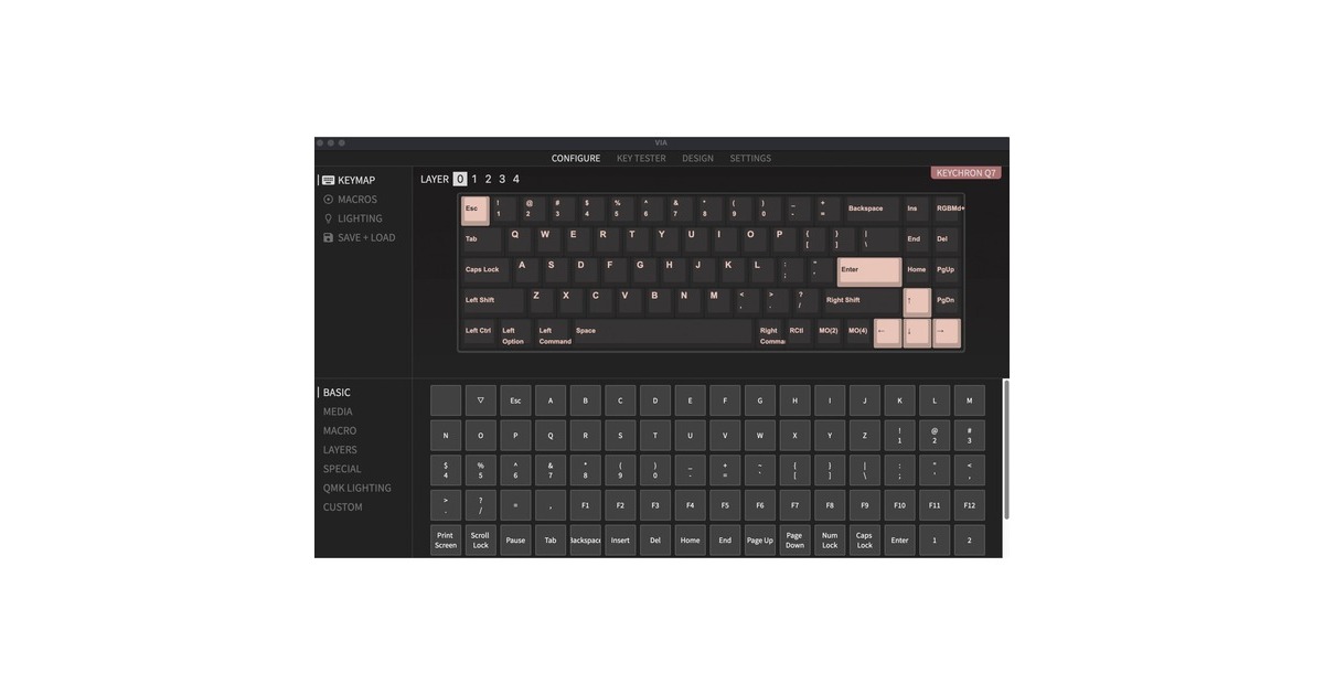 Keychron Q8 Barebone ISO Knob, Gaming-Tastatur(schwarz, Alice Layout, Hot-Swap, Aluminiumrahmen, RGB)