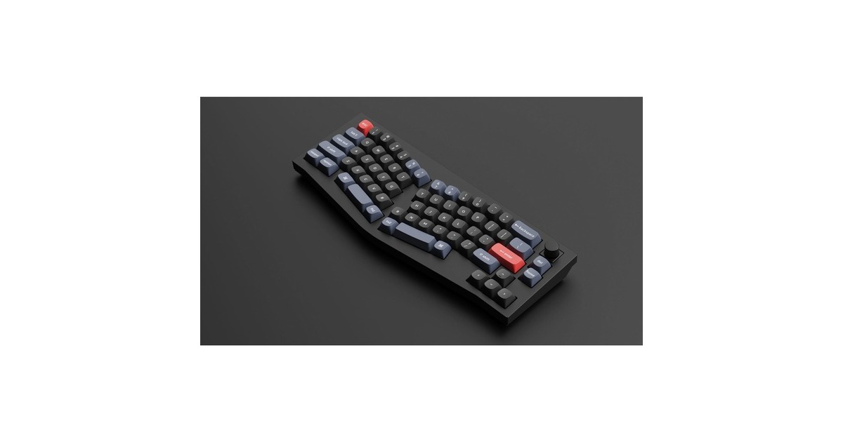 Keychron Q8 Barebone ISO Knob, Gaming-Tastatur(schwarz, Alice Layout, Hot-Swap, Aluminiumrahmen, RGB)
