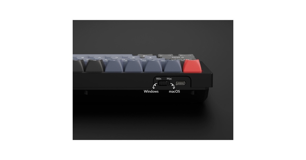 Keychron Q8 Barebone ISO Knob, Gaming-Tastatur(grau, Alice Layout, Hot-Swap, Aluminiumrahmen, RGB)