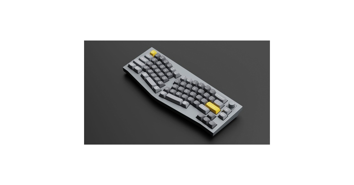Keychron Q8 Barebone ISO Knob, Gaming-Tastatur(grau, Alice Layout, Hot-Swap, Aluminiumrahmen, RGB)