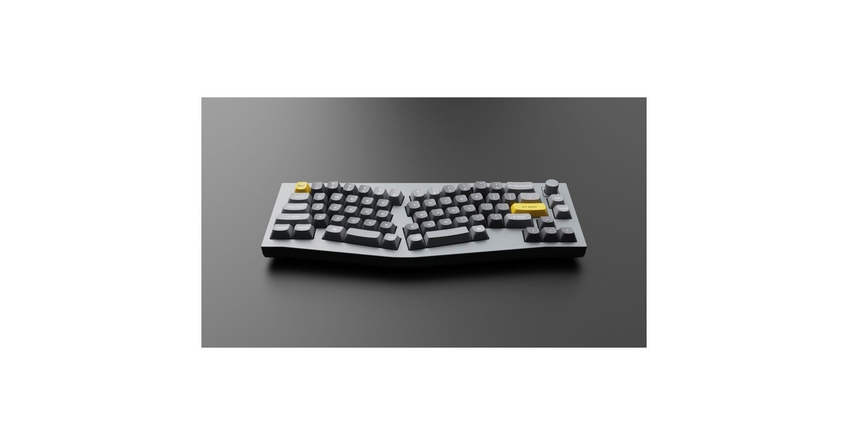 Keychron Q8 Barebone ISO Knob, Gaming-Tastatur(grau, Alice Layout, Hot-Swap, Aluminiumrahmen, RGB)