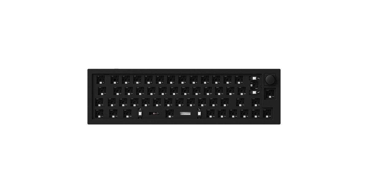 Keychron Q9 Barebone ISO Knob, Gaming-Tastatur(schwarz, Hot-Swap, Aluminiumrahmen, RGB)