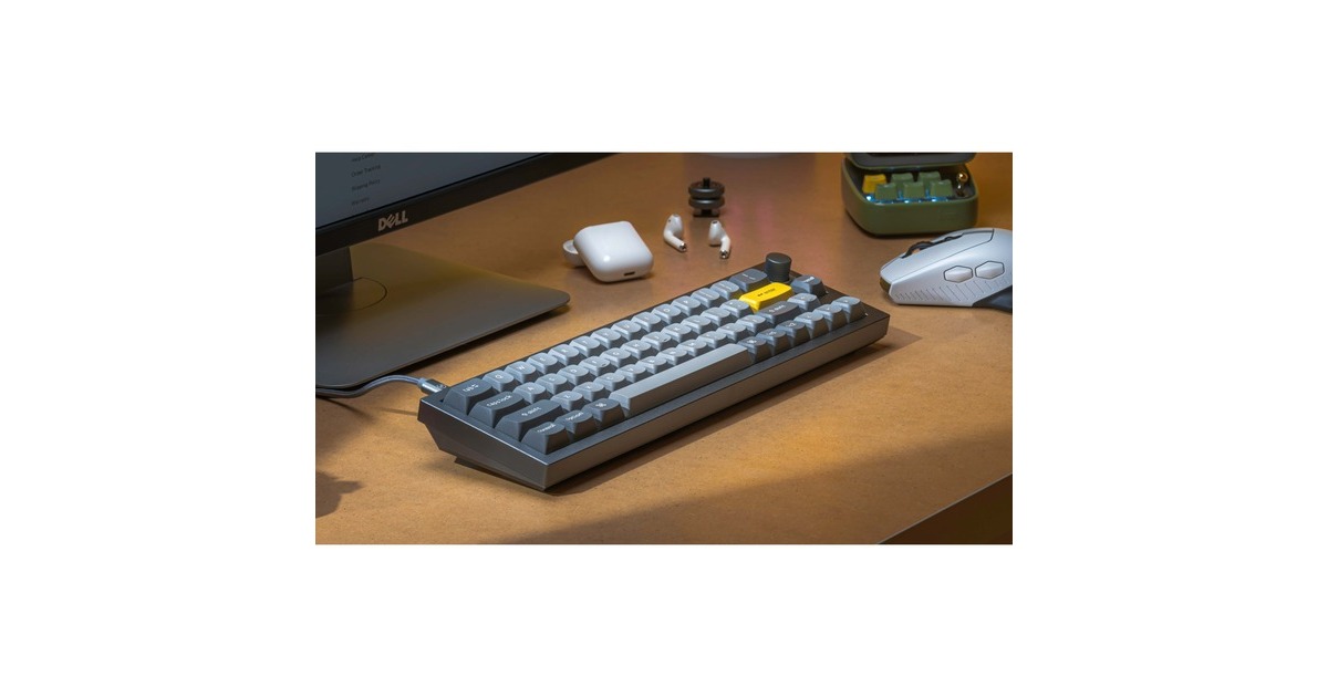 Keychron Q9 Barebone ISO Knob, Gaming-Tastatur(grau, Hot-Swap, Aluminiumrahmen, RGB)