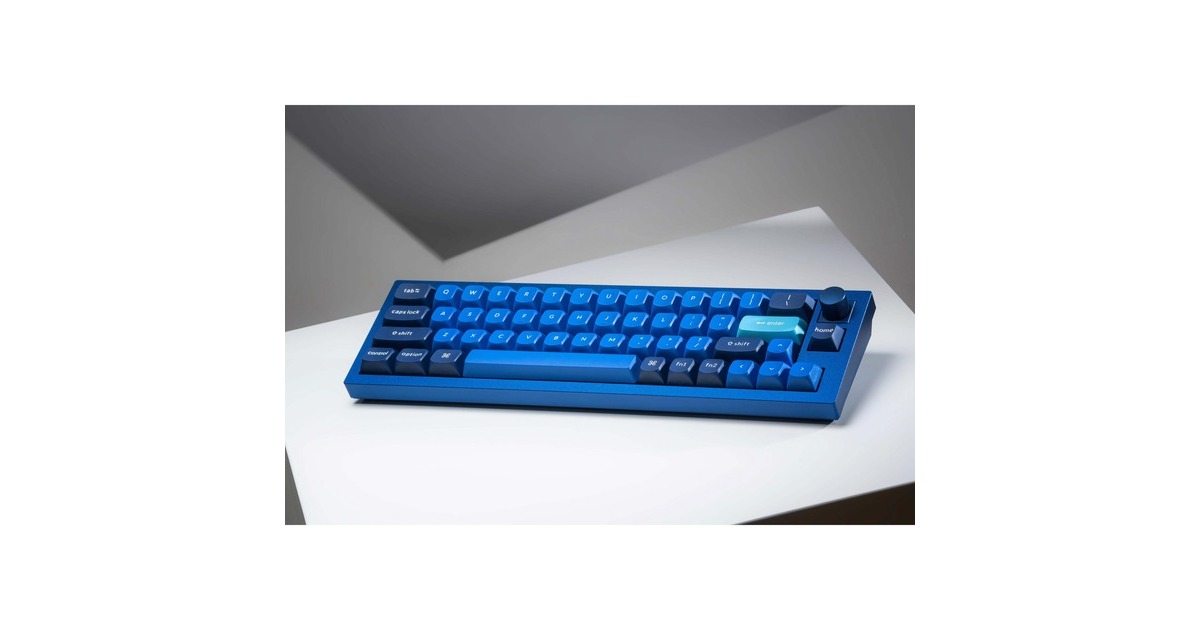 Keychron Q9 Barebone ISO Knob, Gaming-Tastatur(blau, Hot-Swap, Aluminiumrahmen, RGB)