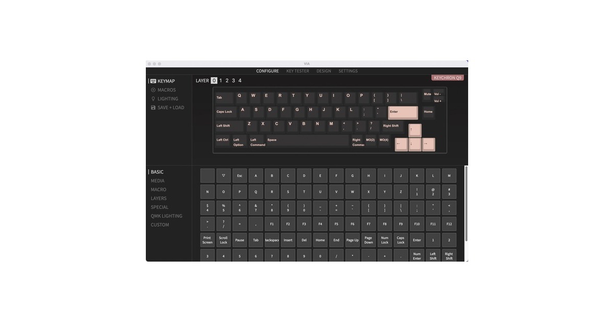 Keychron Q9 Barebone ISO Knob, Gaming-Tastatur(blau, Hot-Swap, Aluminiumrahmen, RGB)