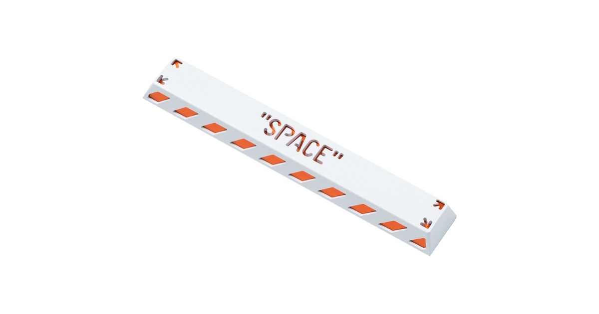 Keychron Spacebar Aluminum Alloy Artisan Keycap, Tastenkappe(weiß/orange)