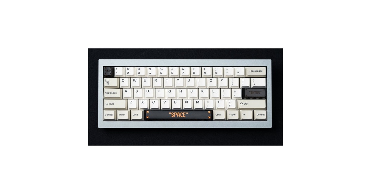 Keychron Spacebar Aluminum Alloy Artisan Keycap, Tastenkappe(schwarz/orange)