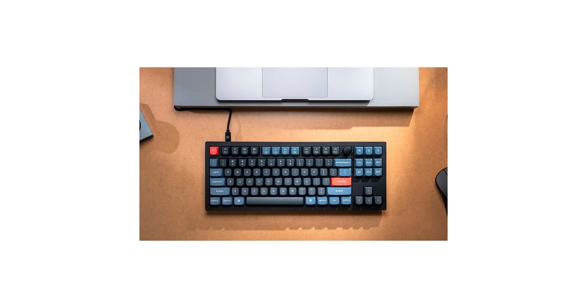 Keychron V3 Knob, Gaming-Tastatur(schwarz/blaugrau, DE-Layout, Keychron K Pro Red, Hot-Swap, RGB, Outlet) Keychron V3 Knob, Gaming-Tastatur(schwarz/blaugrau, DE-Layout, Keychron K Pro Red, Hot-Swap, RGB, Outlet)