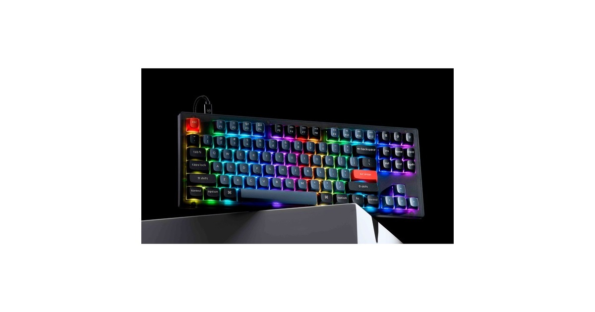 Keychron V3 Knob, Gaming-Tastatur(schwarz/blaugrau, DE-Layout, Keychron K Pro Red, Hot-Swap, RGB, Outlet) Keychron V3 Knob, Gaming-Tastatur(schwarz/blaugrau, DE-Layout, Keychron K Pro Red, Hot-Swap, RGB, Outlet)