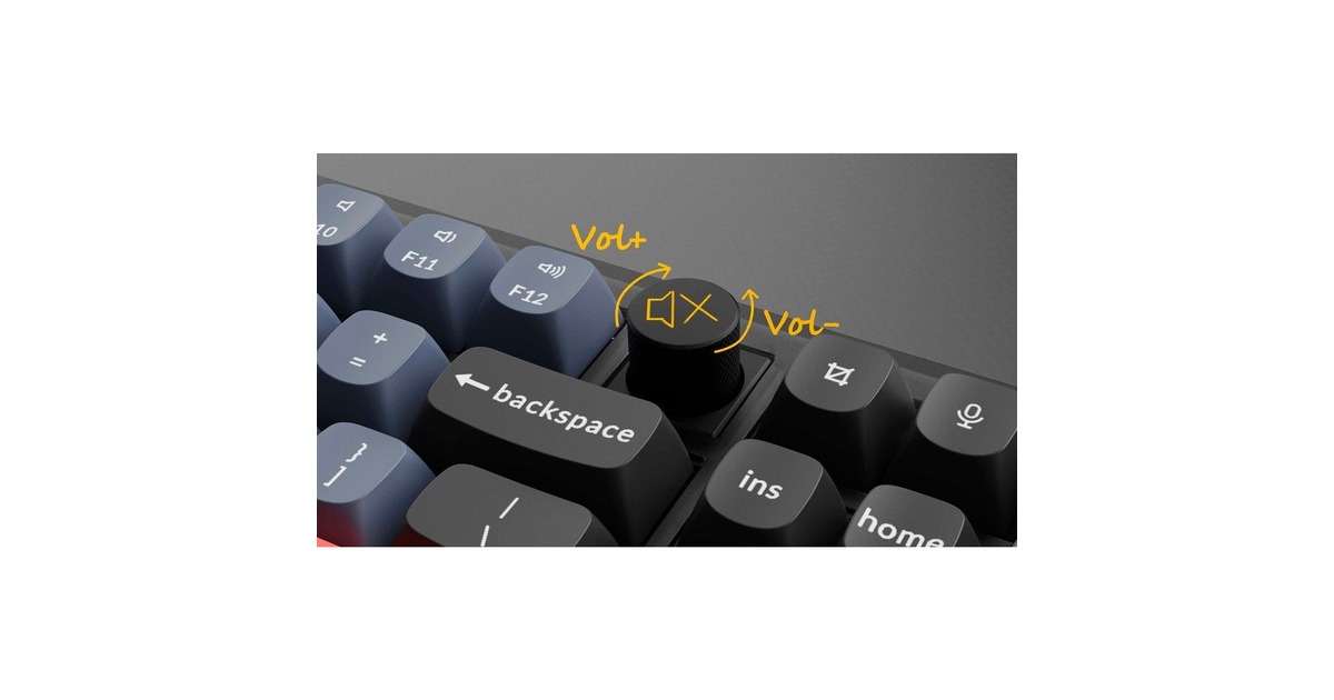 Keychron V3 Knob, Gaming-Tastatur(schwarz/blaugrau, DE-Layout, Keychron K Pro Red, Hot-Swap, RGB, Outlet) Keychron V3 Knob, Gaming-Tastatur(schwarz/blaugrau, DE-Layout, Keychron K Pro Red, Hot-Swap, RGB, Outlet)