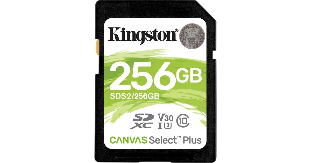 Kingston Canvas Select Plus 256 GB SDXC, Speicherkarte(schwarz, UHS-I U3, Class 10, V30)