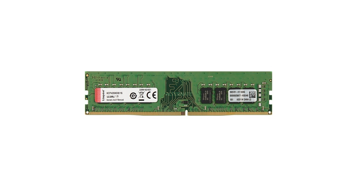 Kingston DIMM 16 GB DDR4-2666, Arbeitsspeicher(KCP426ND8/16)