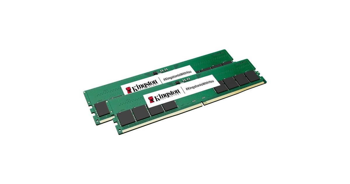 Kingston DIMM 16 GB DDR5-5200 (2x 8 GB) Dual-Kit, Arbeitsspeicher(grün, KVR52U42BS6K2-16, ValueRAM)
