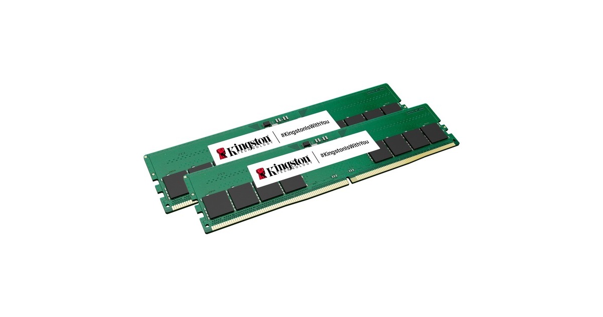 Kingston DIMM 64 GB DDR5-5600 (2x 32 GB) Dual-Kit, Arbeitsspeicher(grün, KVR56U46BD8K2-64, ValueRAM)