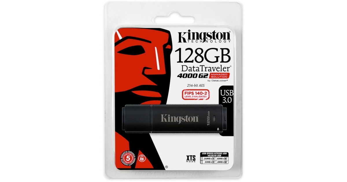 Kingston DataTraveler 4000G2DM 128 GB, USB-Stick(schwarz, USB-A 3.2 Gen 1)