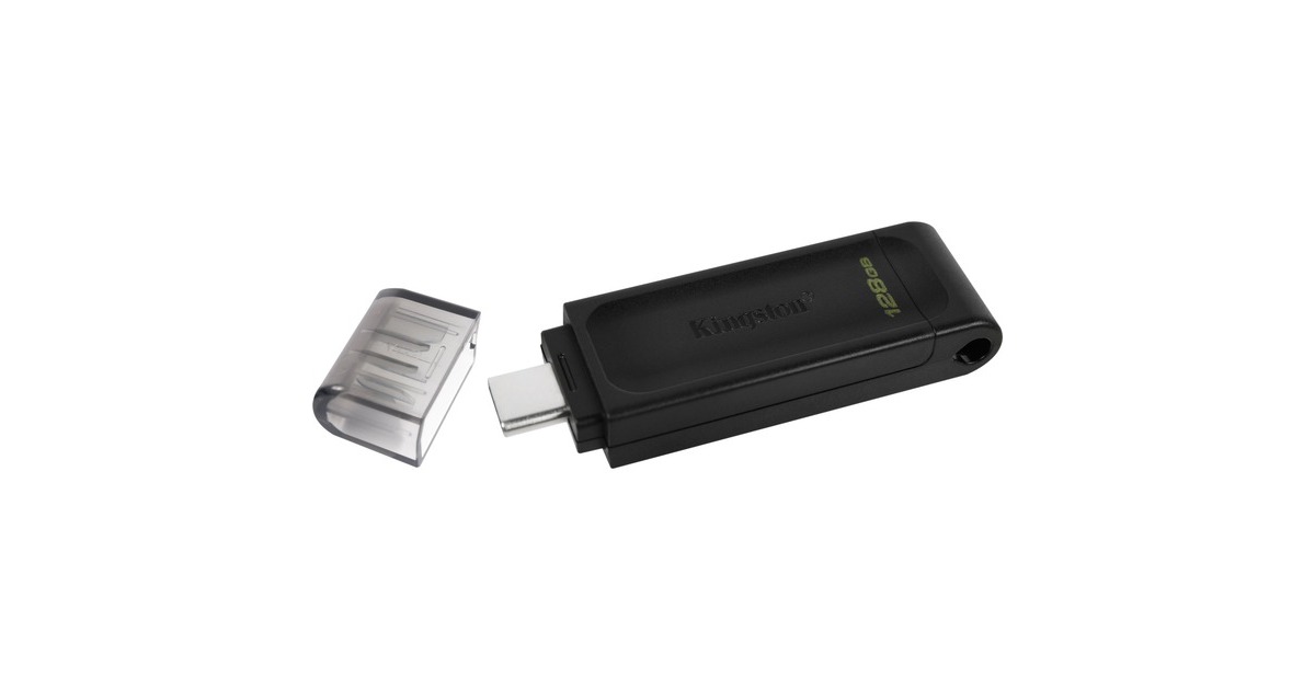 Kingston DataTraveler 70 128 GB, USB-Stick(schwarz, USB-C 3.2 (5 Gbit/s))