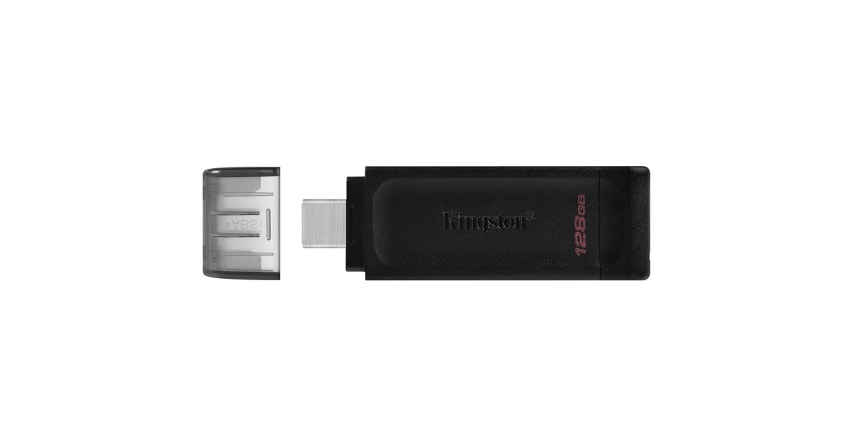 Kingston DataTraveler 70 128 GB, USB-Stick(schwarz, USB-C 3.2 (5 Gbit/s))