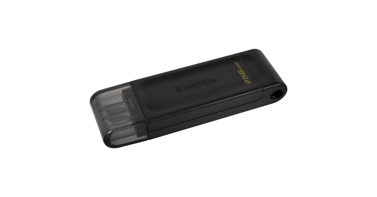 Kingston DataTraveler 70 256 GB, USB-Stick(schwarz, USB-C 3.2 (5 Gbit/s))