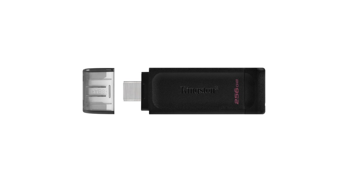Kingston DataTraveler 70 256 GB, USB-Stick(schwarz, USB-C 3.2 (5 Gbit/s))