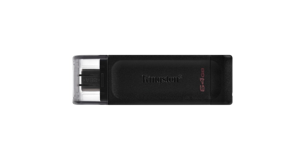 Kingston DataTraveler 70 64 GB, USB-Stick(schwarz, USB-C 3.2 (5 Gbit/s))