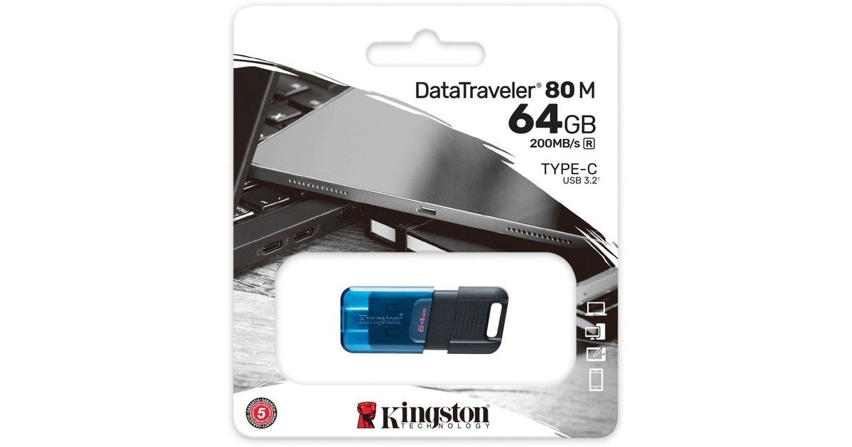 Kingston DataTraveler 80 M 64 GB, USB-Stick(USB-C 3.2 Gen 1)