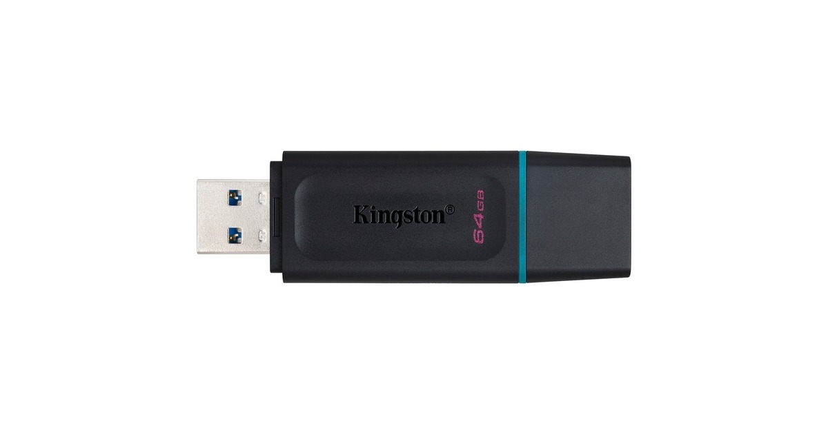 Kingston DataTraveler Exodia 64 GB, USB-Stick(schwarz/türkis, USB-A 3.2 Gen 1)